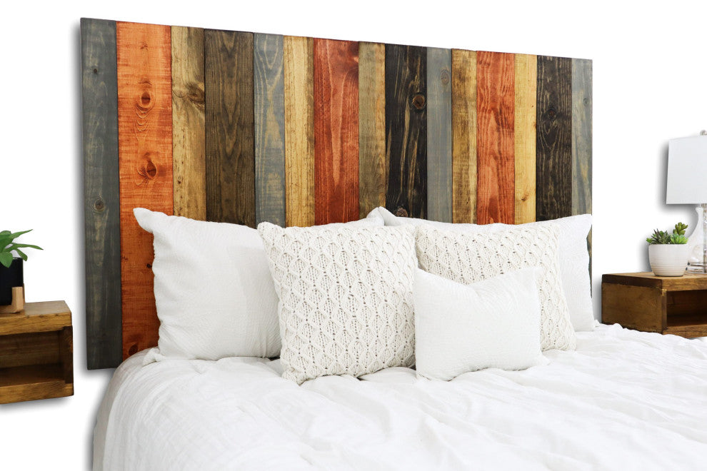 Handcrafted Headboard, Leaner Style, Harvest Mix, Cal King