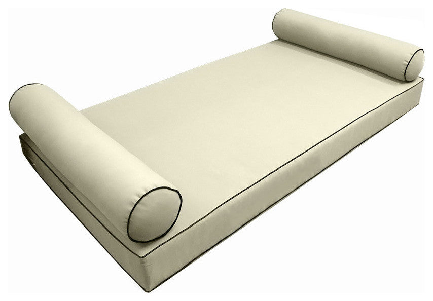 Style5 Full Contrast Pipe Outdoor Mattress Bolster Slip Cover COMPLETE SET AD005
