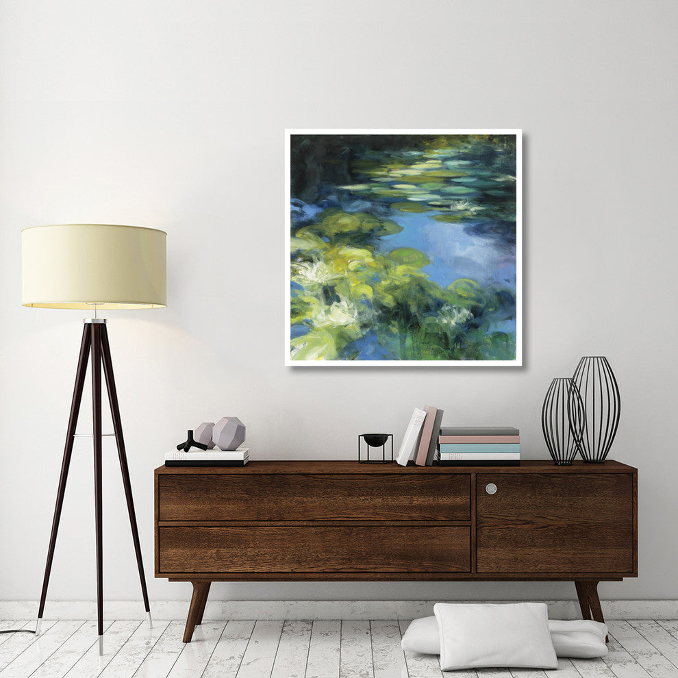 "Water Lilies II" Digital Paper Print by Julia Purinton, 42"x42"