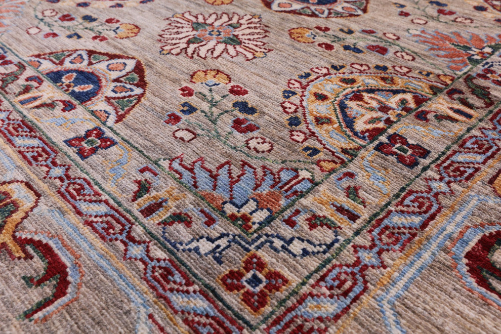 8' 3" X 11' 5" Persian Tabriz Hand-Knotted Wool Rug Q7715