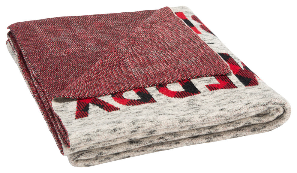 Safavieh Merry And Bright Throw, Grayred, 50"x60"