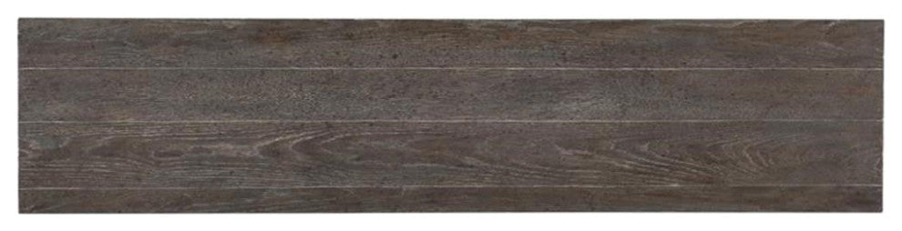 Melange Swaley Four Door Wood Credenza in Dark Brown Finish by Hooker Furniture