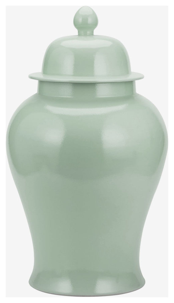 Celadon Temple Jar - M