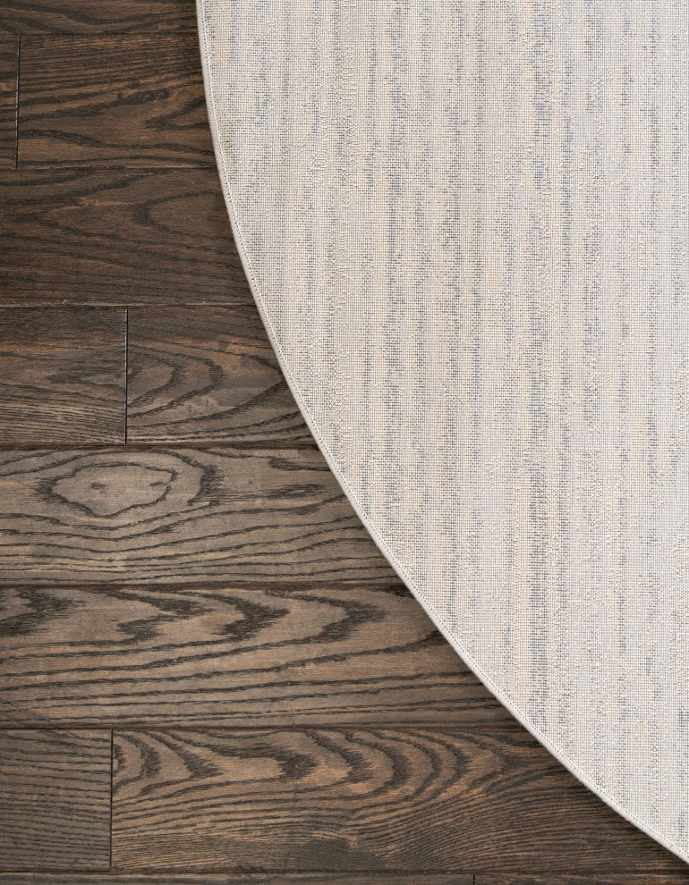 Unique Loom Oasis Calm Area Rug, Gray, 7' 0 X 7' 0 Round