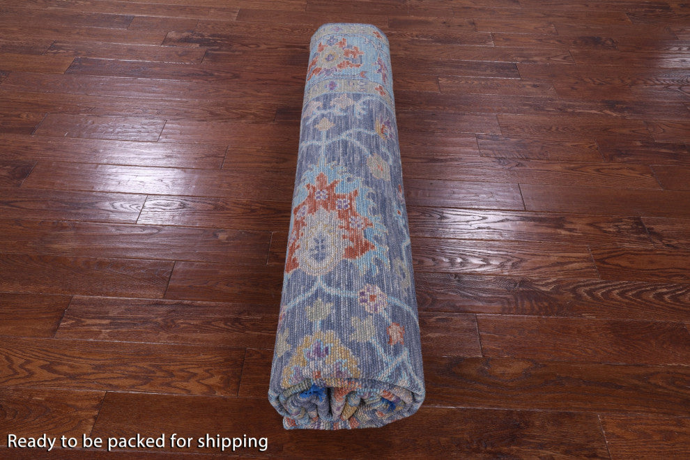 Turkish Oushak Hand-Knotted Rug 9' 2" X 11' 9" - Q14978