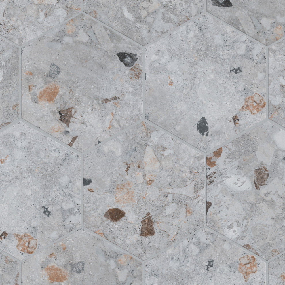 Recycle Hex River Multicolor Porcelain Floor and Wall Tile