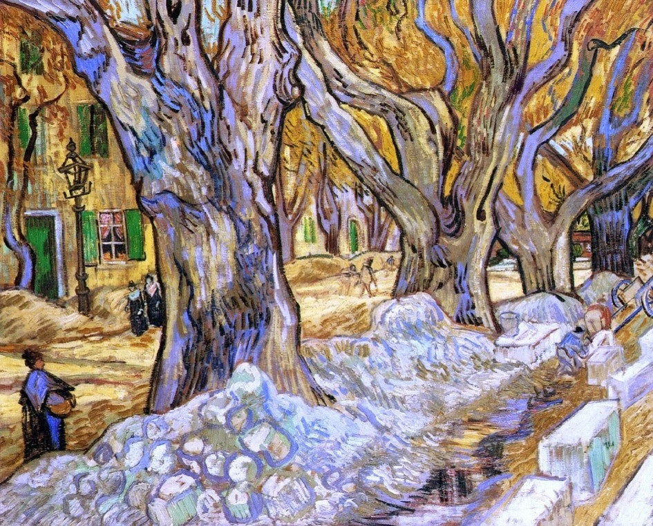 Vincent Van Gogh Large Plane Trees Wall Decal