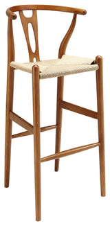 Amish Wood Bar Stool, Walnut
