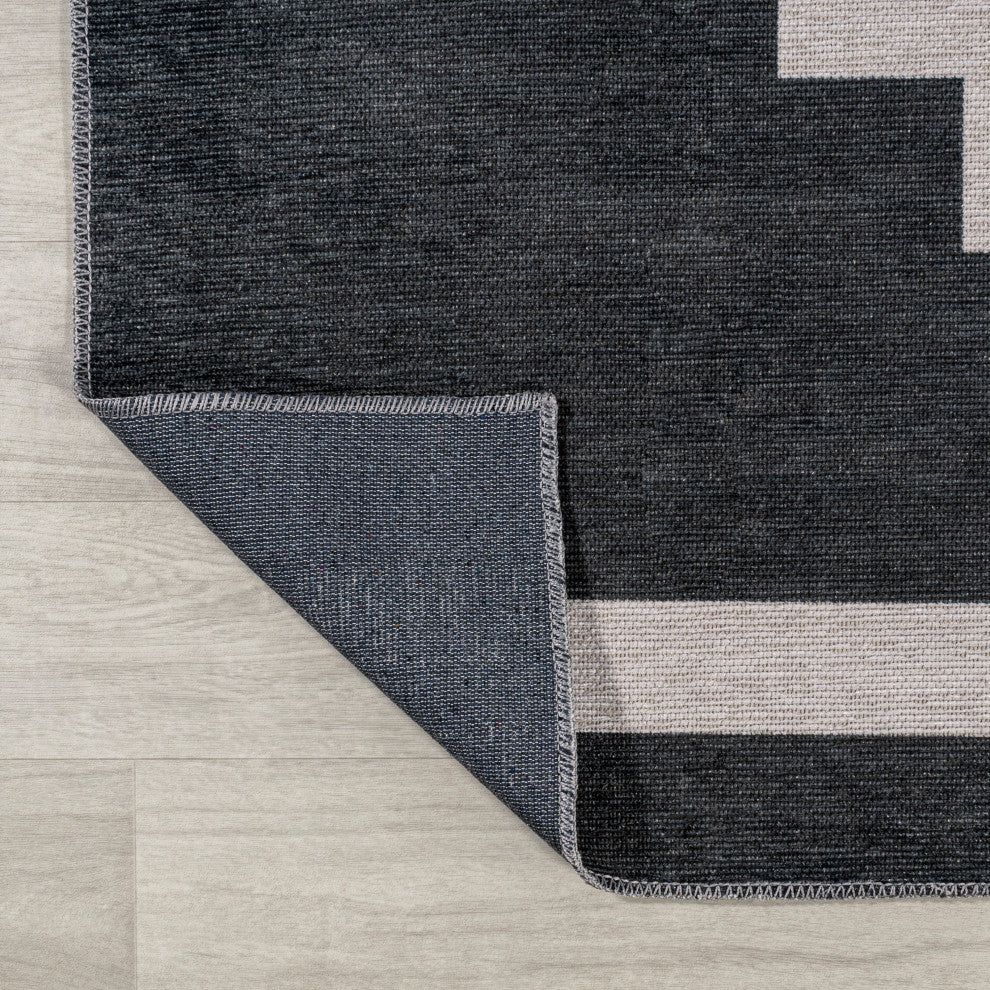 Adriel Geometric Tribal Medallion Machine-Washable Area Rug, 9x12