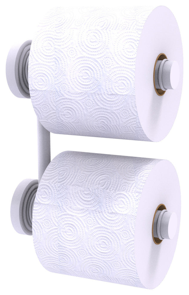 Waverly Place 2 Roll Reserve Roll Toilet Paper Holder, Matte White