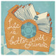 "Life is Better Orange" Digital Paper Print by Mary Urban, 26"x26"