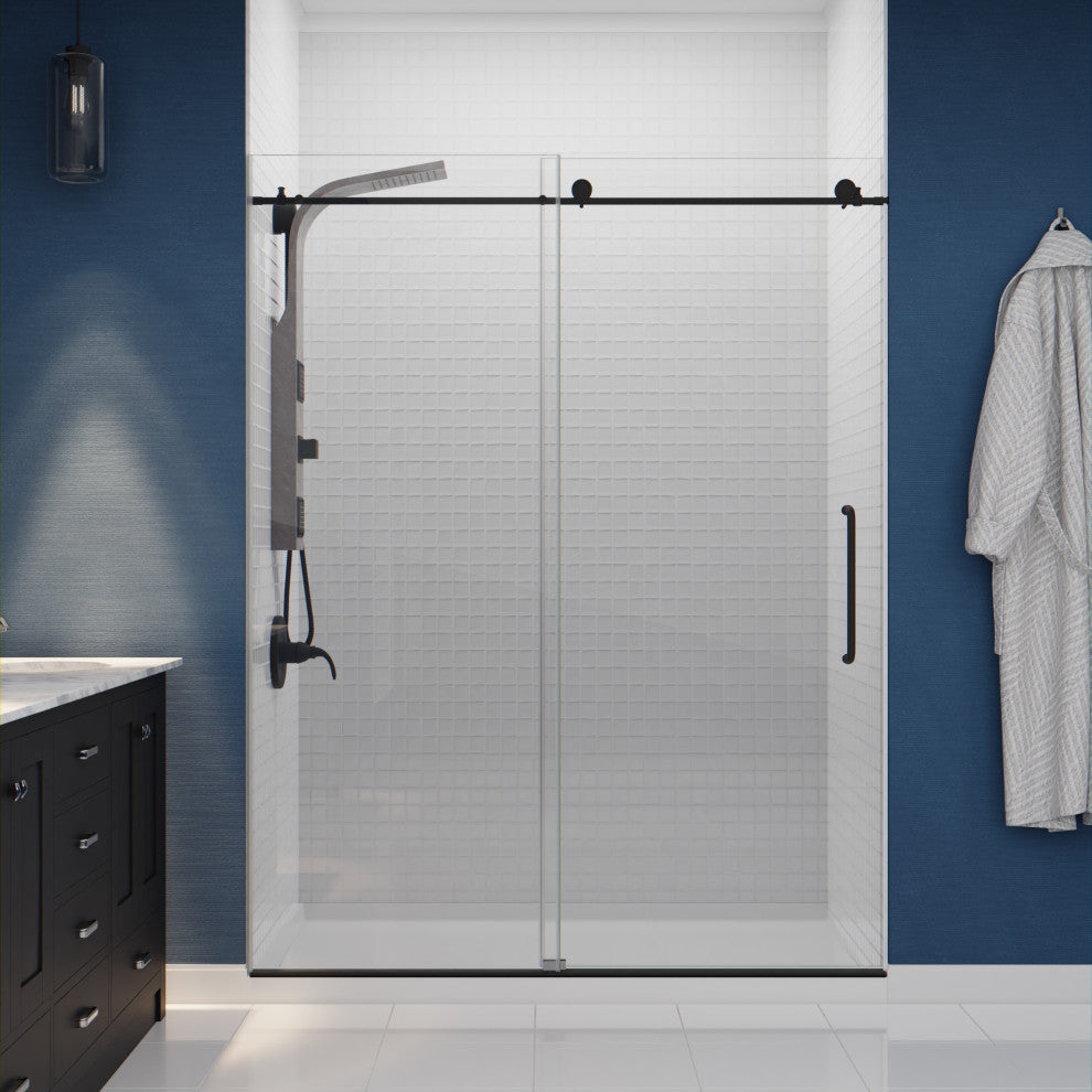 Aura 2-Jetted Shower Panel With Heavy Rain Shower and Spray Wand, Gray Marble
