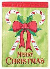 Flag  Double Applique  Merry Christmas  Candy Cane Blp Gdn