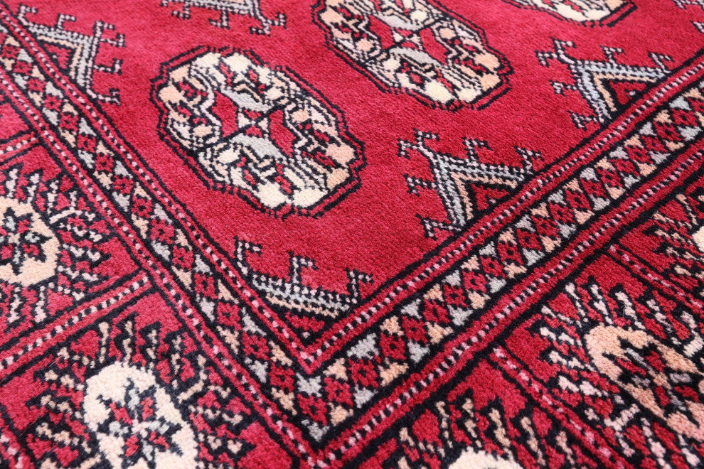 3' 1" X 5' 4" Silky Bokhara Handmade Wool Rug - Q13760