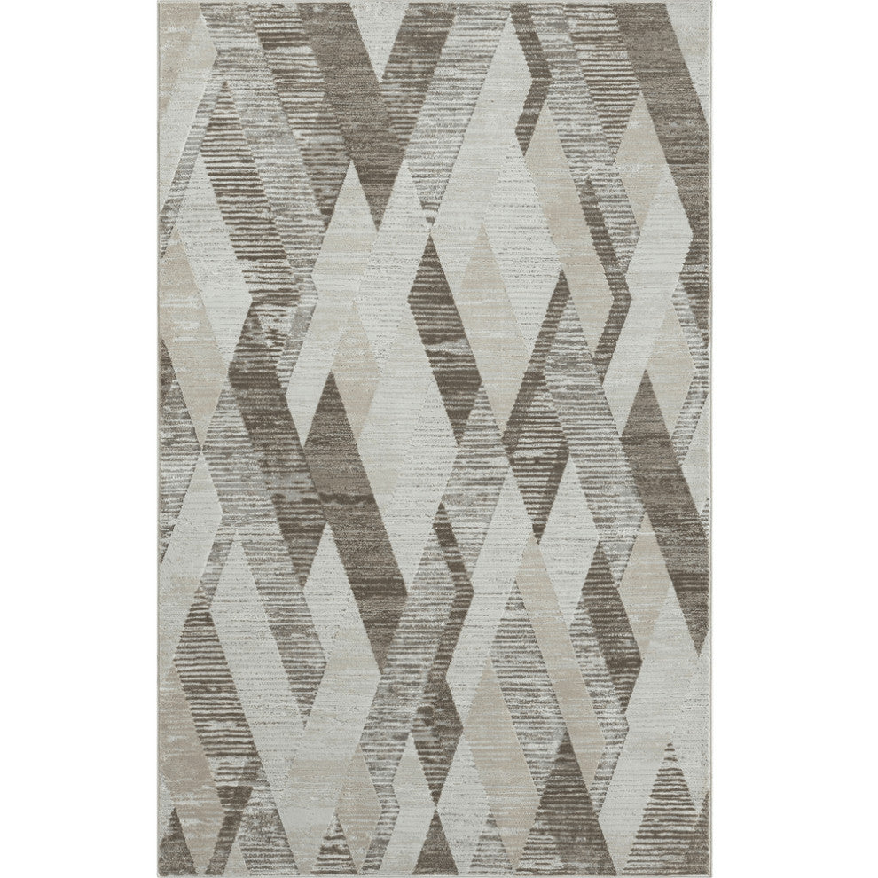 5' X 8' Gray Geometric Area Rug