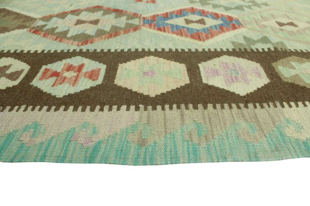 Sun Faded Kilim Enyonyam Lt. Green Rug