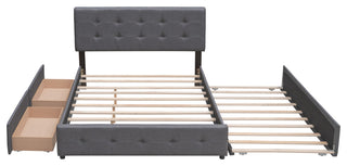 Gewnee Platform Bed with 2 Drawers and 1 Twin XL Trundle
