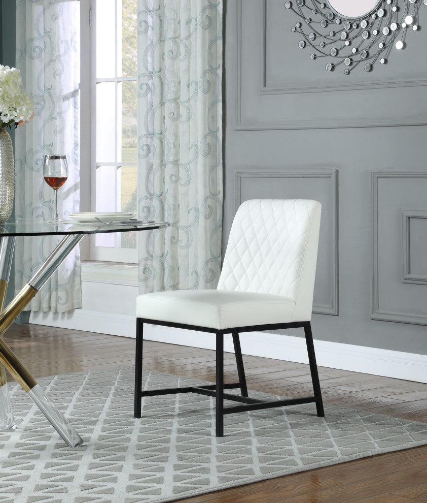 Bryce Faux Leather Upholstered Dining Chair, Set of 2, White