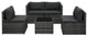 vidaXL 5-Piece Garden Lounge Set With Cushions Poly Rattan Gray