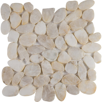 MSI SMOT-PEB-DORADO 12" x 12" Pebble Mosaic Sheet - Tumbled - Dorado