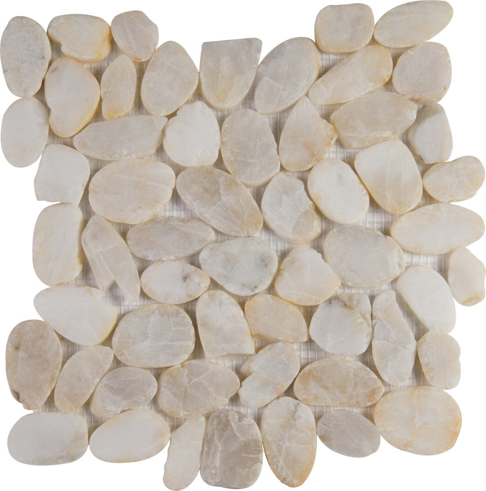 MSI SMOT-PEB-DORADO 12" x 12" Pebble Mosaic Sheet - Tumbled - Dorado