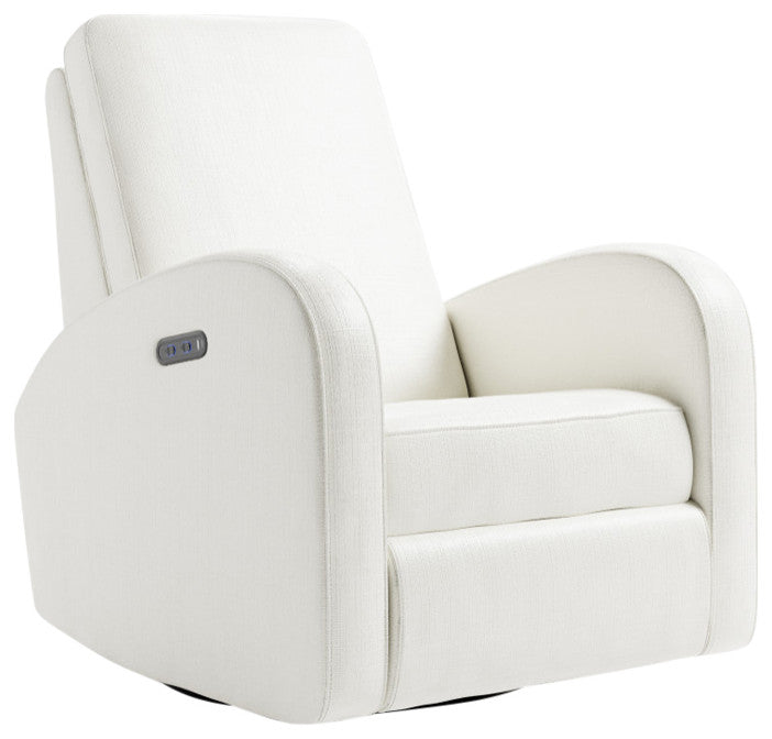 Storkcraft Santa Monica Power Recliner Swivel Glider, Ivory Basketweave
