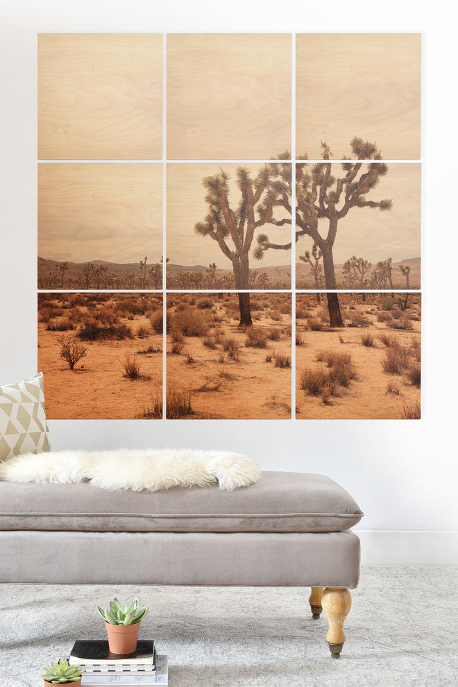 Deny Designs Catherine Mcdonald California Joshua Trees Wood Wall Mural, 3'x3'