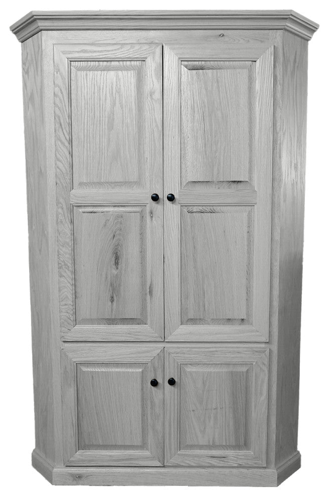 Oak Corner Kitchen Pantry, Bright White Oak