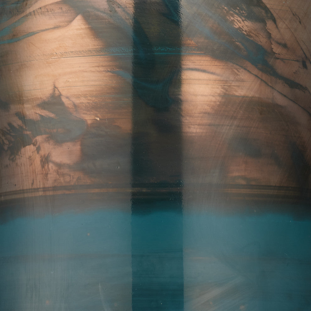 Vapor Glass Semi-Flush Mount, Aqua