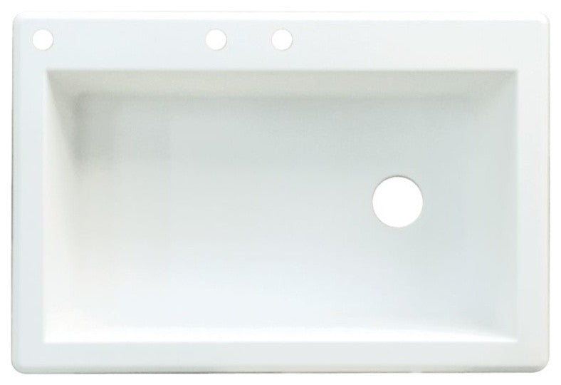 33-in x 22-in Drop-in Radius Granite Kitchen Sink
