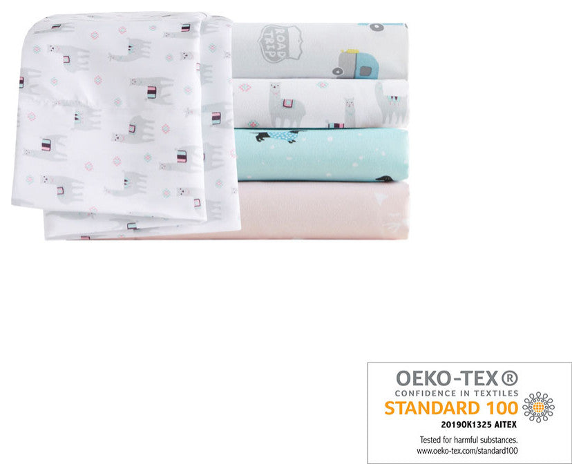 Intelligent Design Novelty Print Sheet Set, Grey Llamas