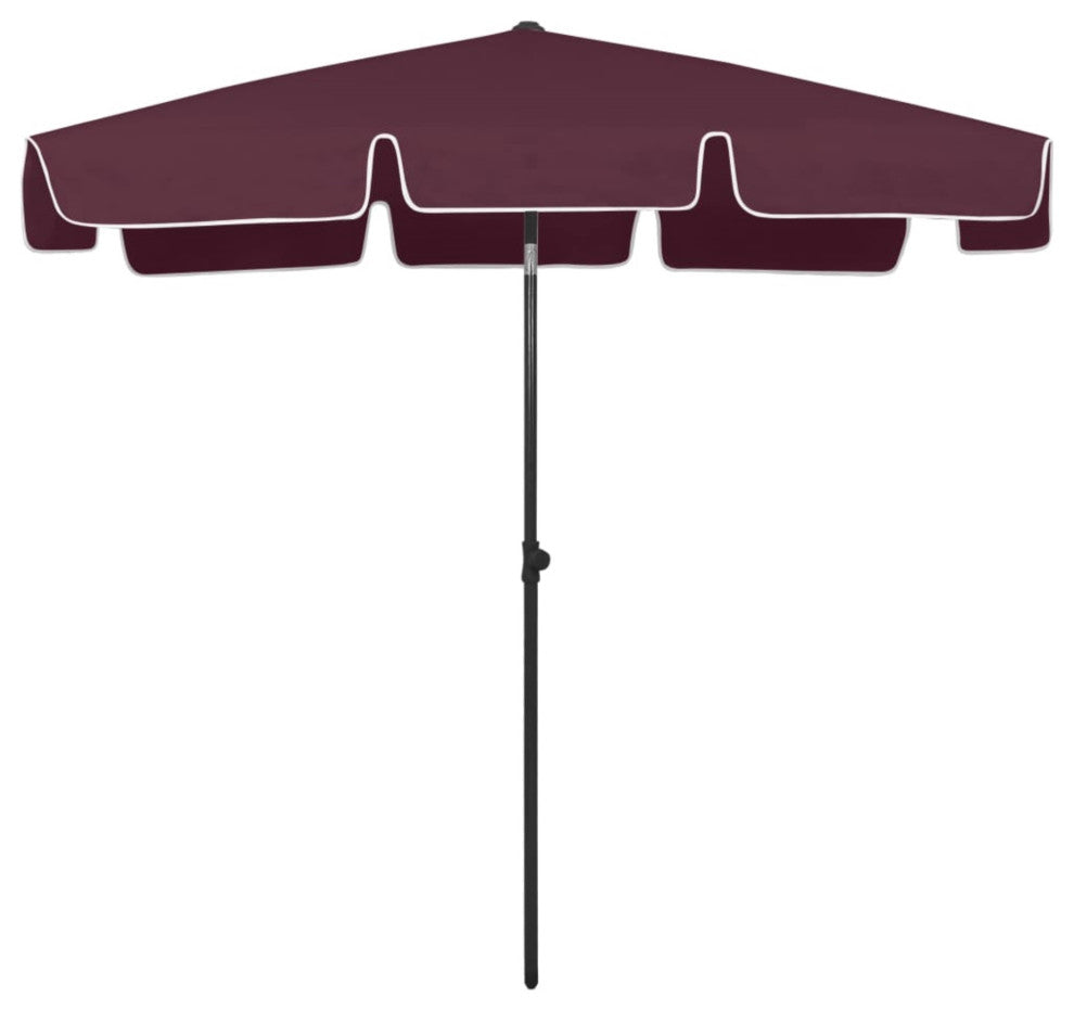 Vidaxl Beach Umbrella Bordeaux Red 78.7"x49.2"
