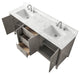 Vanity Art Bathroom Vanity with Engineered Marble Top and Sink, Driftwood Gray, 72" (Double Sink), Brushed Nickel