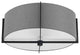 Gray Contemporary Semi-Flush Mount With Matte Black Metal