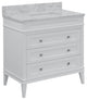 Eleanor 30" Bathroom Vanity, White, Carrara Marble Top