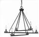 Trinity 6 Light Chandelier Shown, Matte Black Finish