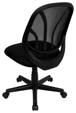 Y-GO Chair Mid-Back Black Mesh Swivel Task Chair