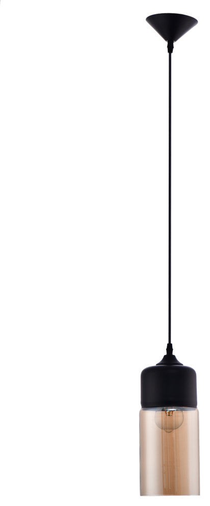 Lazzur Besbre 1 Light 5" Matte Black Pendant