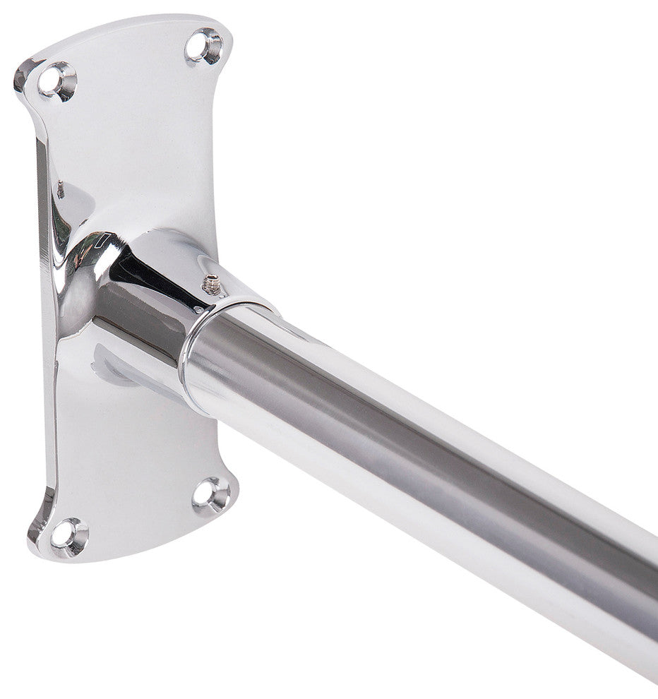Utopia Alley Rustproof L-Shaped Corner Shower Curtain Rod, Chrome