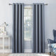 1" Doorknob Drapery Curtain Rod, Brushed Steel, 84"-120"