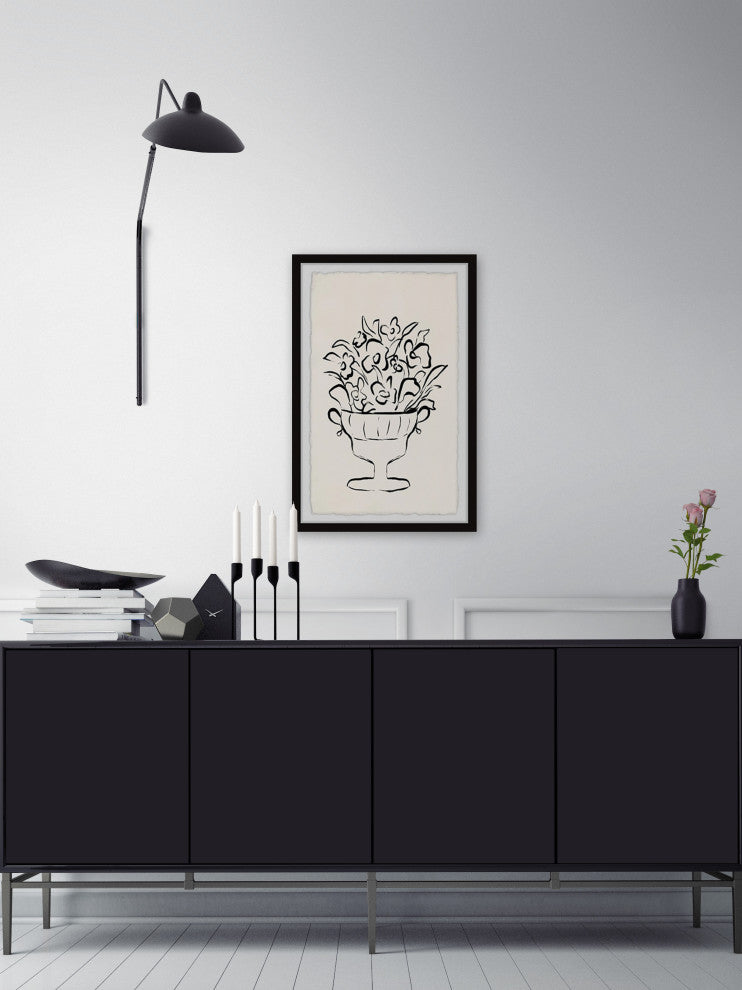 "Wine Cup Flower" Framed Painting Print, 24x36
