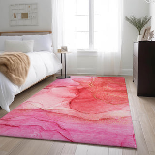 Premium Machine Washable Mayfield AMF507 Pink 8' x 10' Rug
