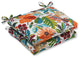 Lensing Jungle Squared Corners Seat Cushion, Set of 2, Off-White