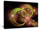 "Symmetrical Green Fractal Flower" Digital Floral Wall Art, 20"x12"