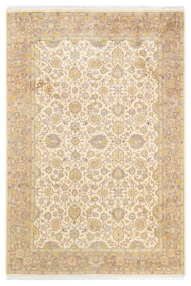 Mong One-of-a-Kind Hand-Knotted Area Rug Ivory, 5'7"x8'3"