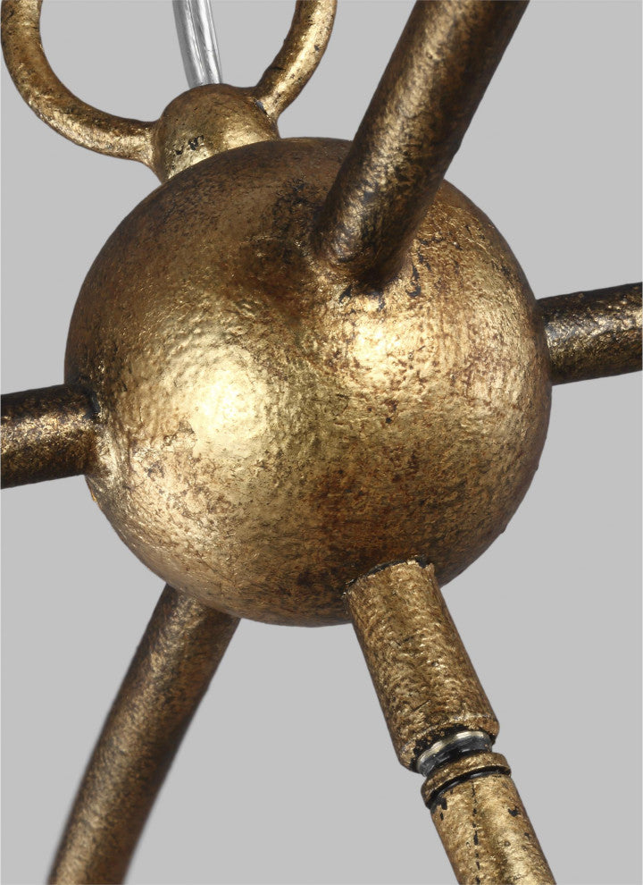 Stonington Large Lantern, Antique Gild