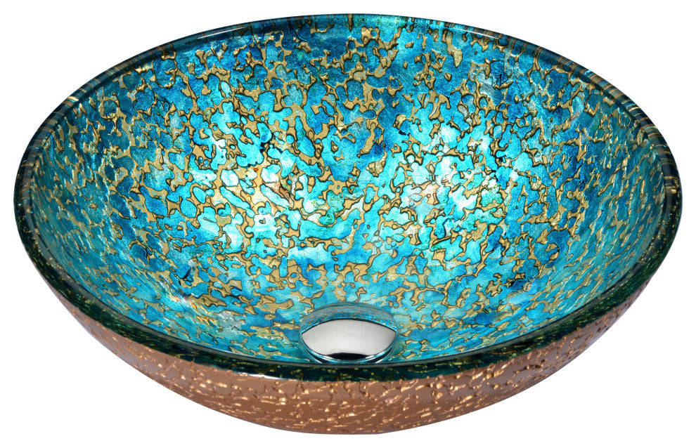 ANZZI Makata Series Tempered Glass Bathroom Vessel Sink