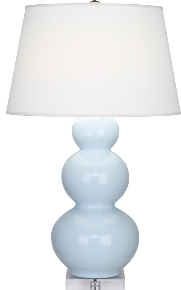 Triple Gourd Table Lamp, Baby Blue