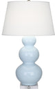Triple Gourd Table Lamp, Baby Blue