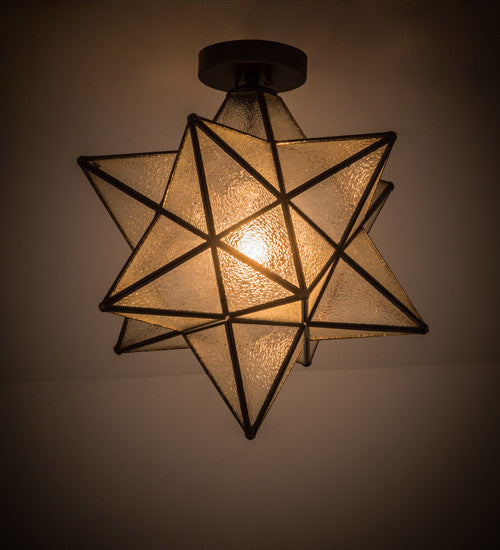18 Wide Moravian Star Flushmount